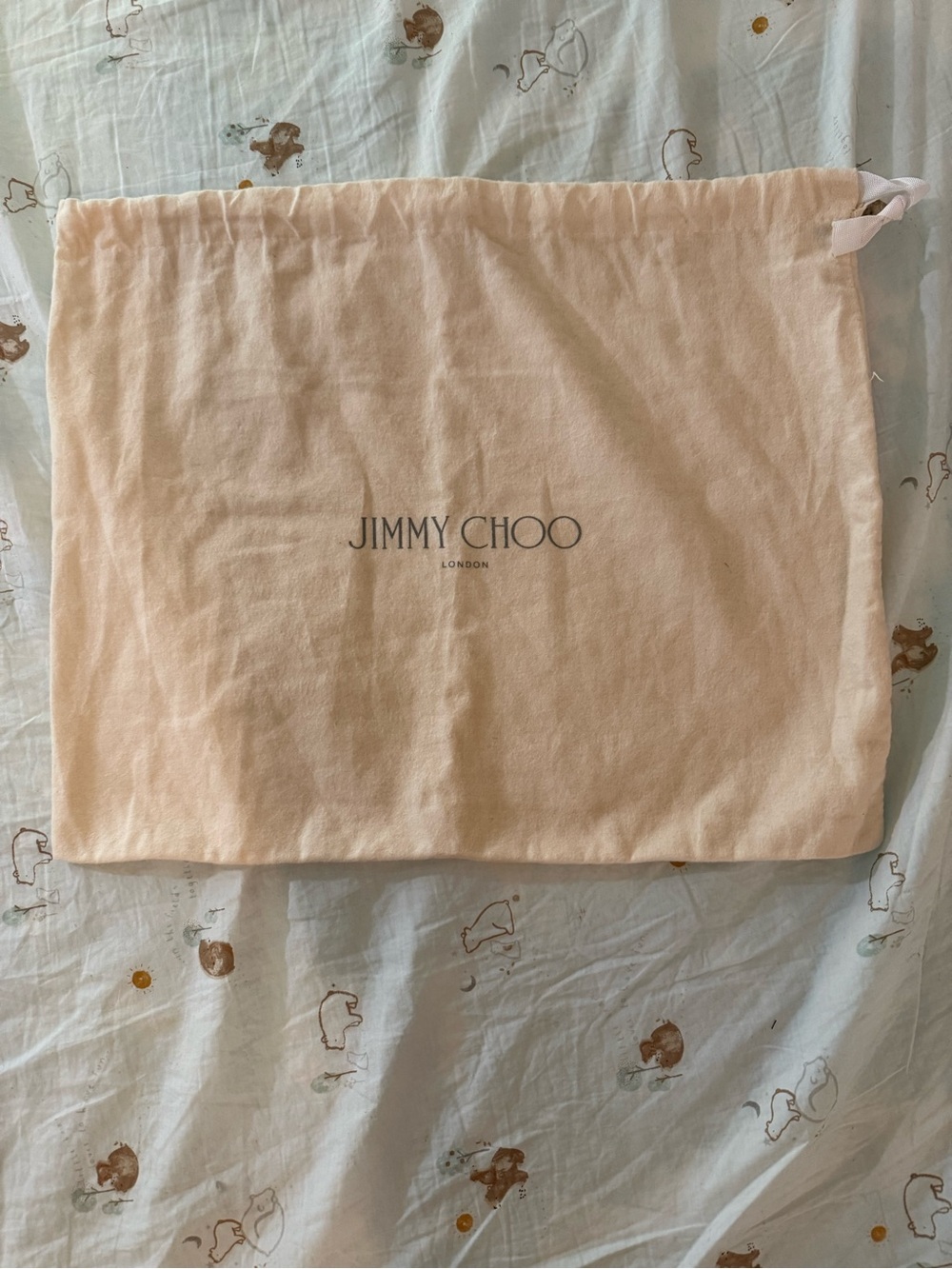 Jimmy Choo Light Peach Logo Dust Bag
